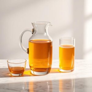 Juice Jar and Glass